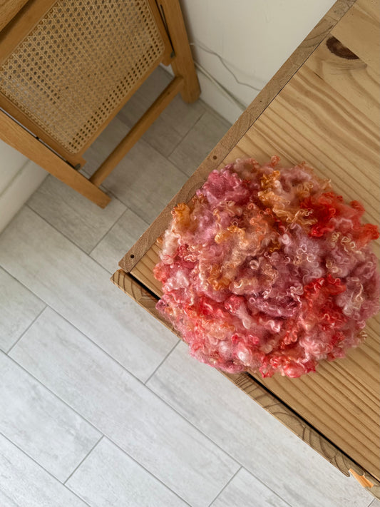 wensleydale locks - bright apricot & peach