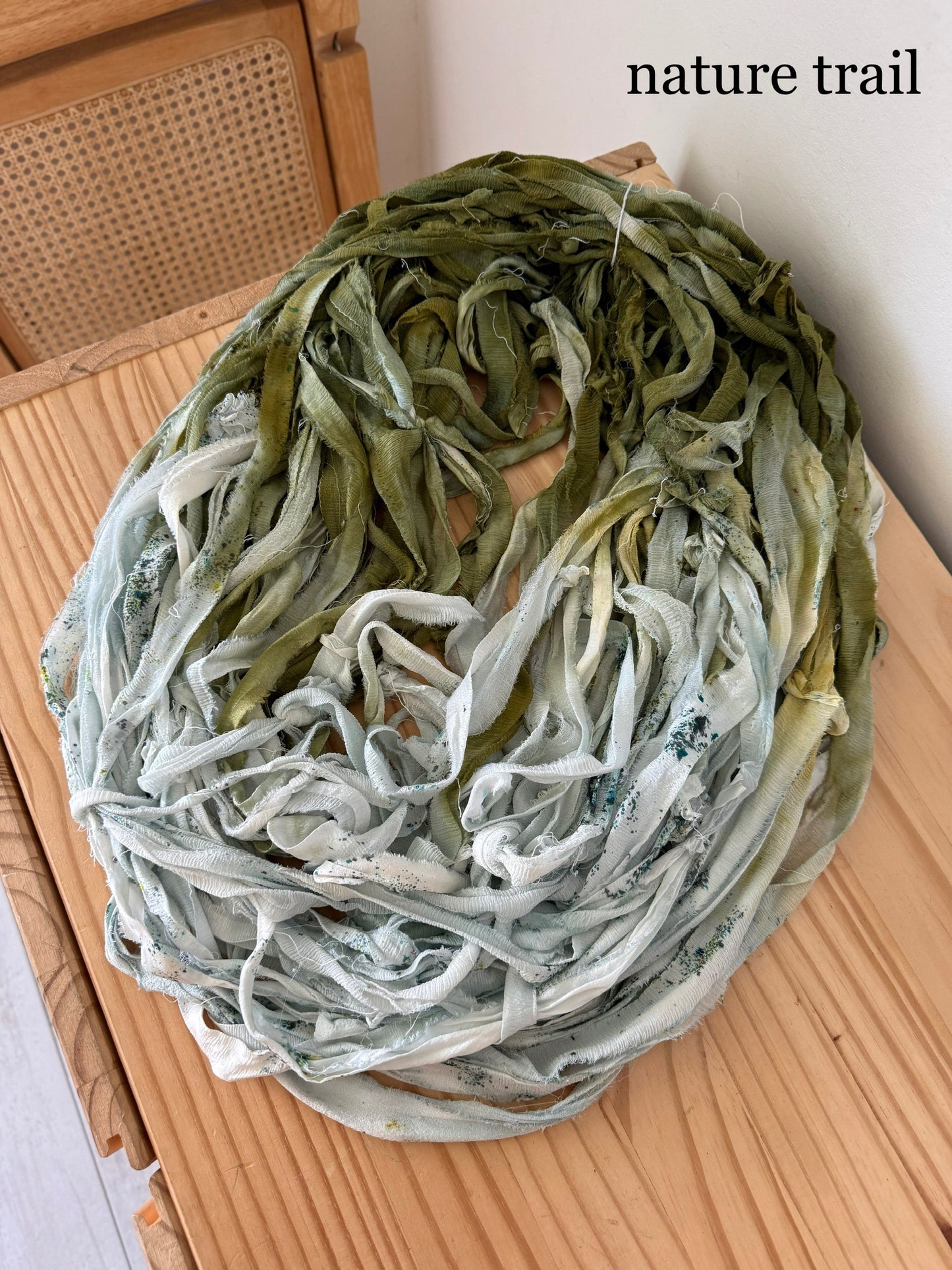 hand-dyed chiffon silk ribbon