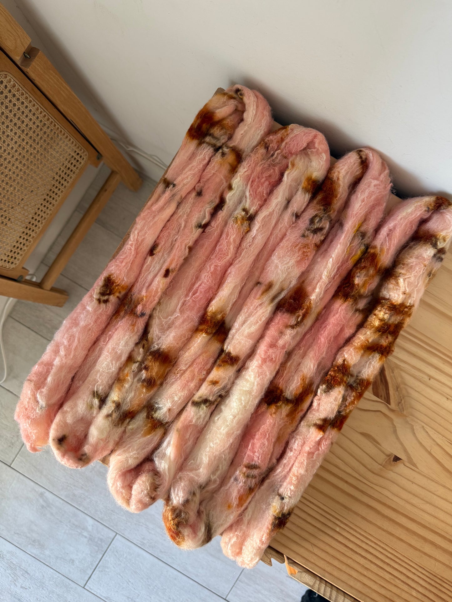 merino/silk - blush & mocha 4oz