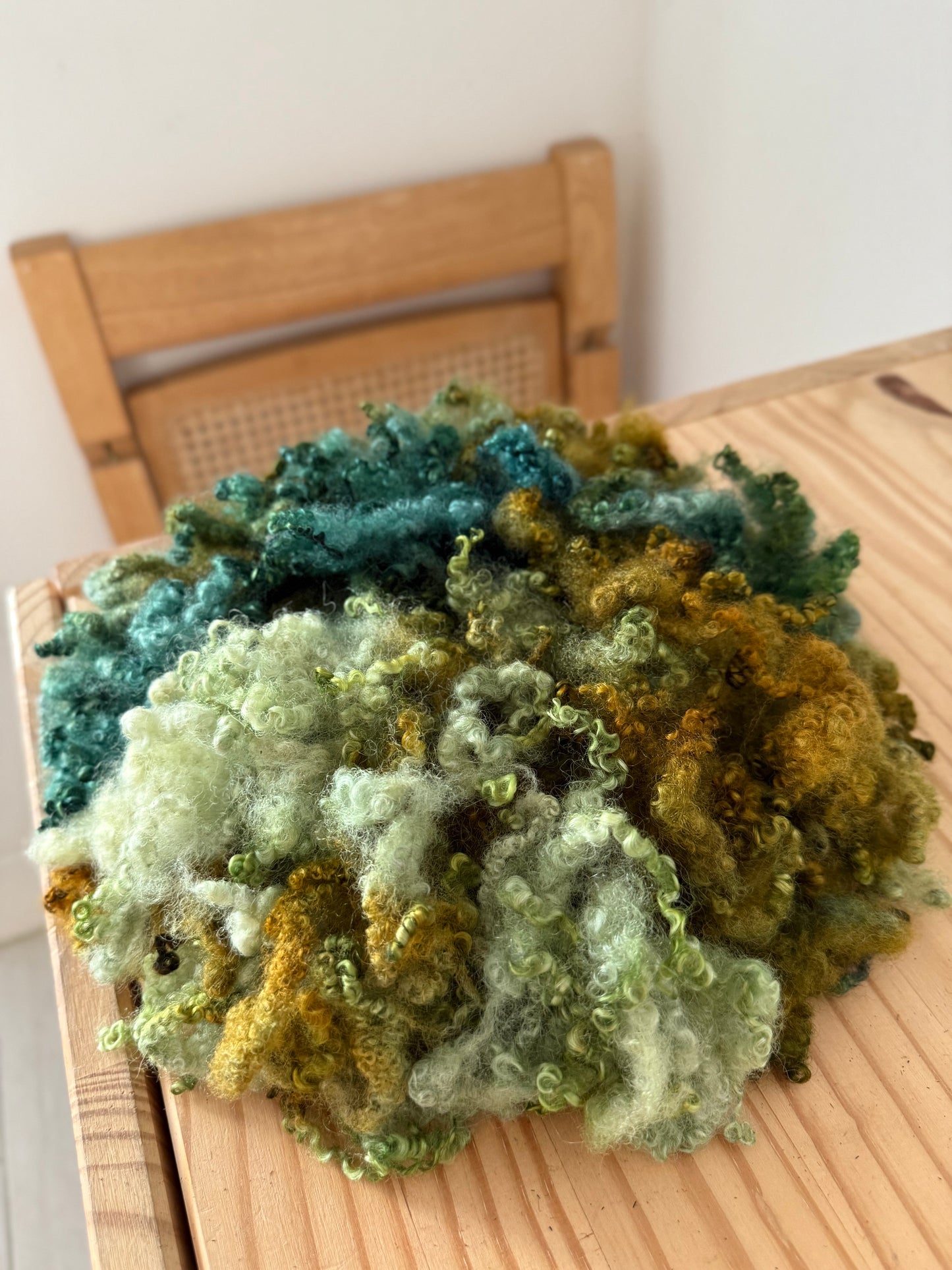 bluefaced leicester locks - pistachio spruce