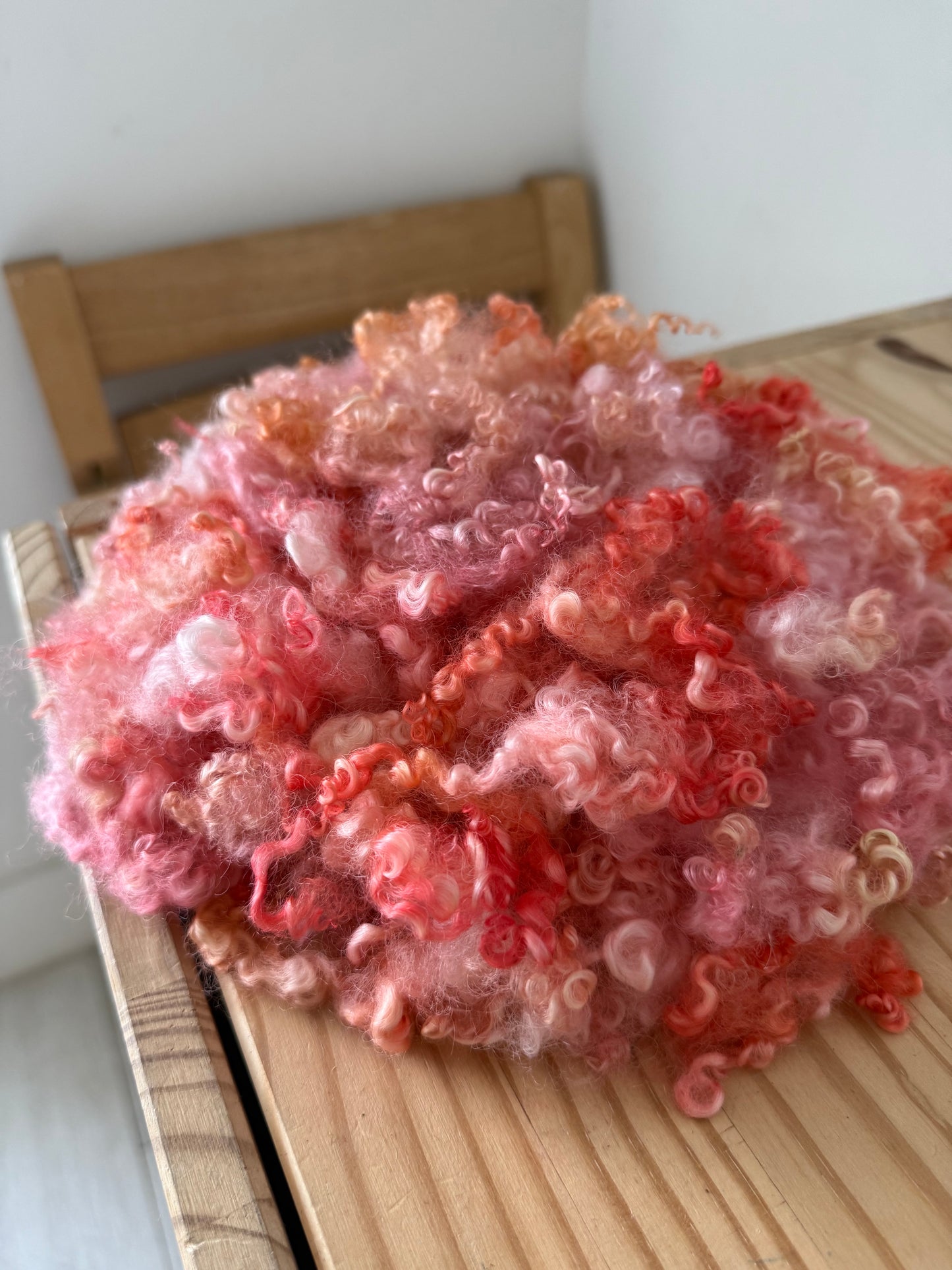 wensleydale locks - bright apricot & peach