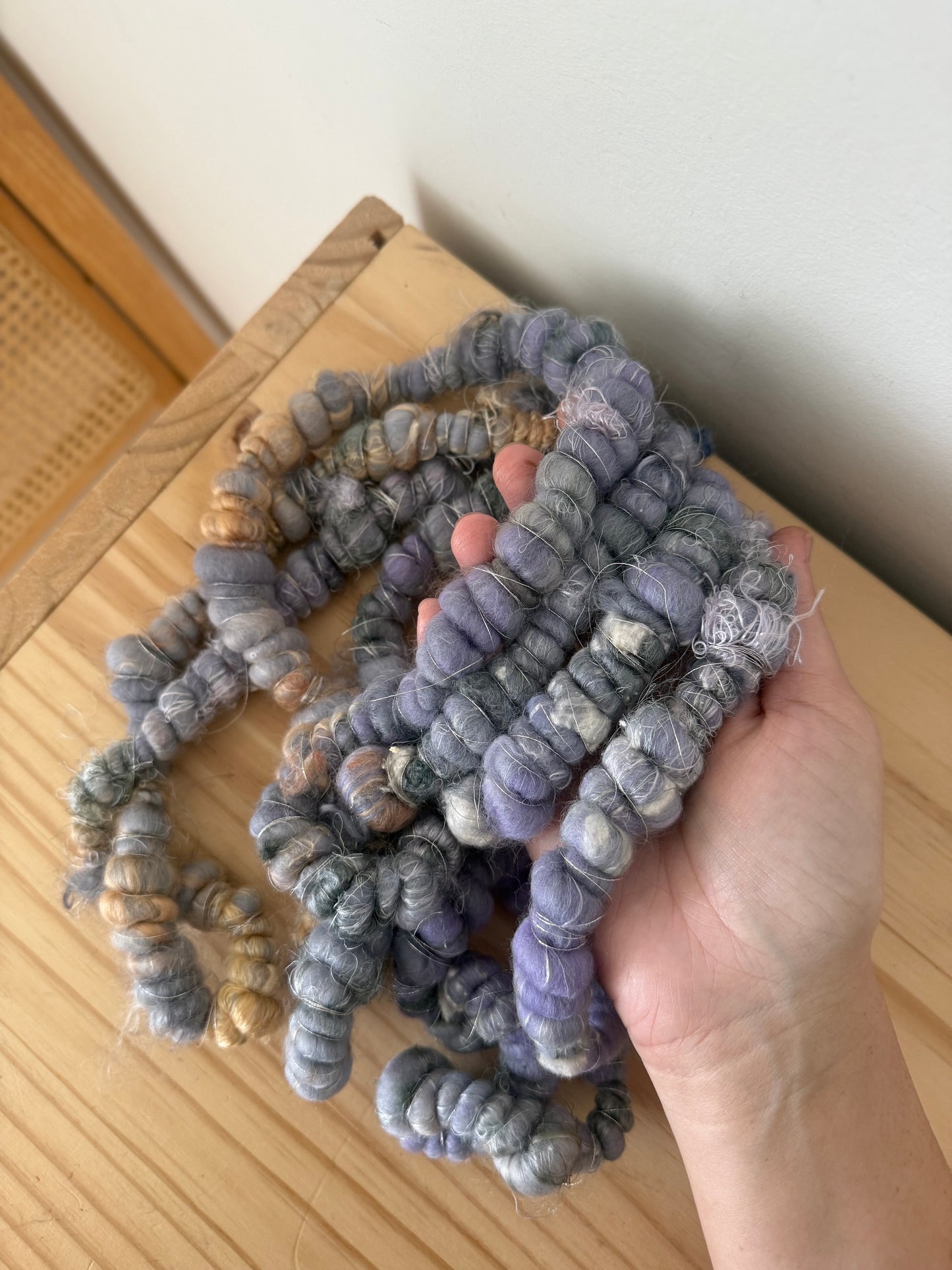 ice lavender w/ silver thread art yarn