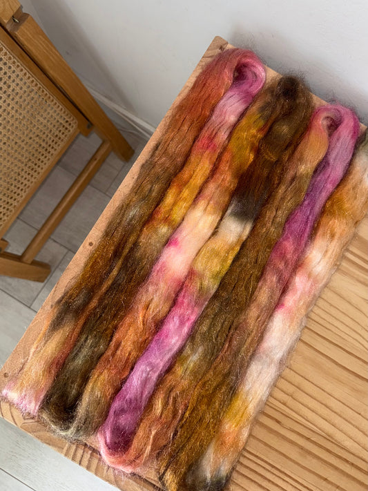 firestar sparkle - pink orchid & mocha brown