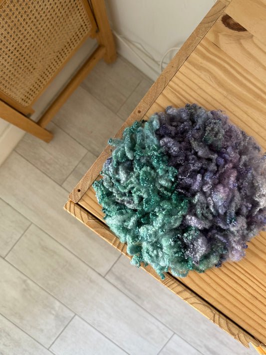 bluefaced leicester locks - seafoam lavender