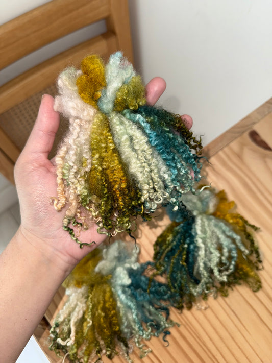 6” long bluefaced leicester locks