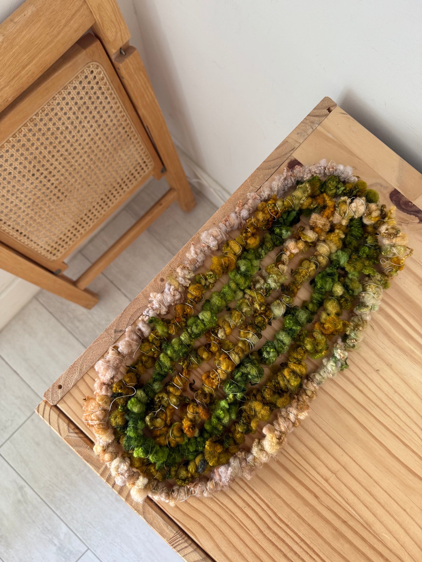 bfl lockspun coils art yarn