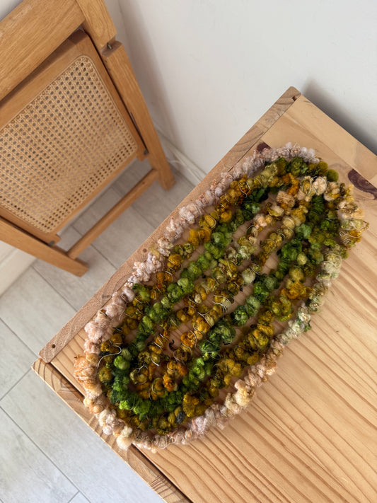 bfl lockspun coils art yarn