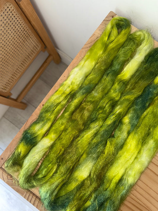 firestar sparkle nylon top - olive & pistachio