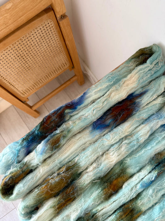 merino/silk/flax wool - blue lagoon