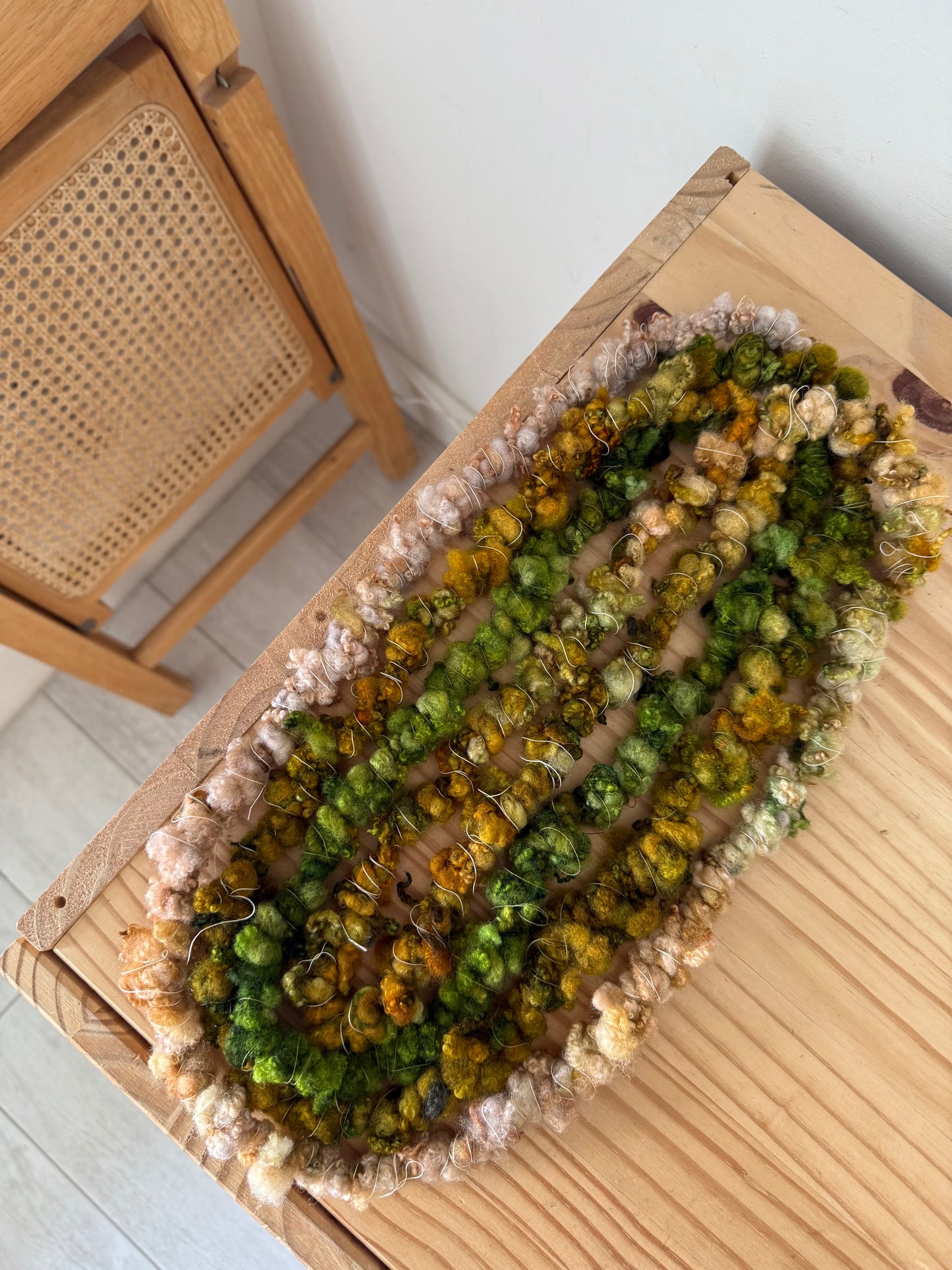 bfl lockspun coils art yarn