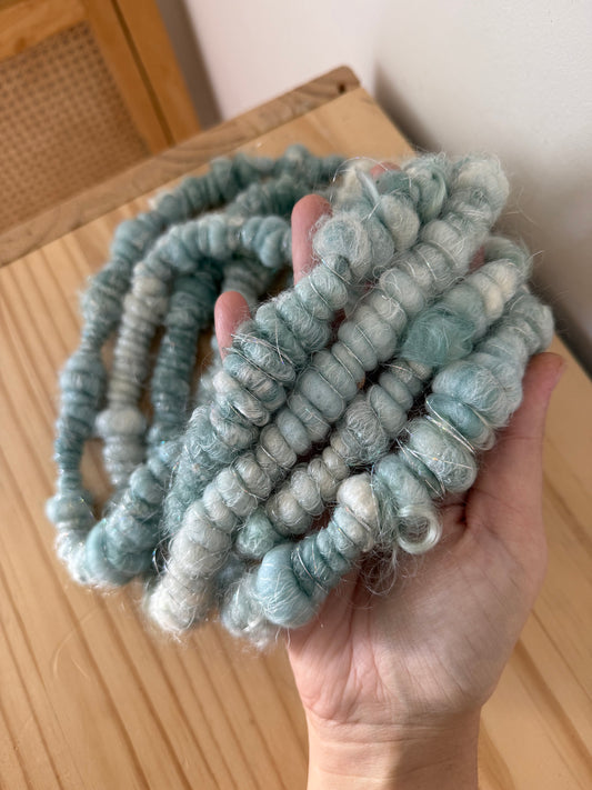 ice blue & silver art yarn