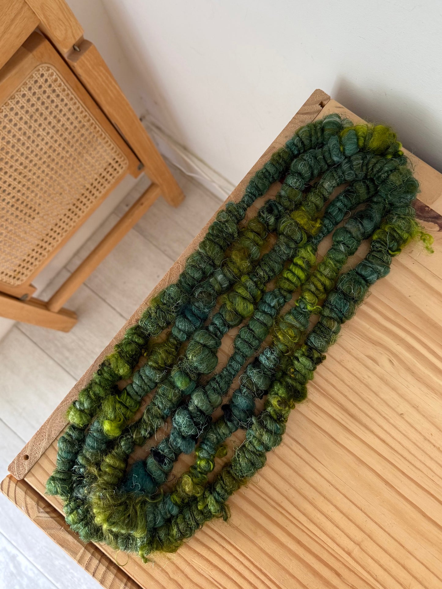 moss & forest handspun art yarn
