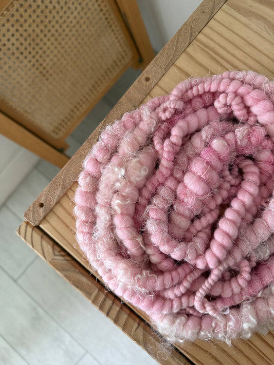 ballerina pink handspun art yarn