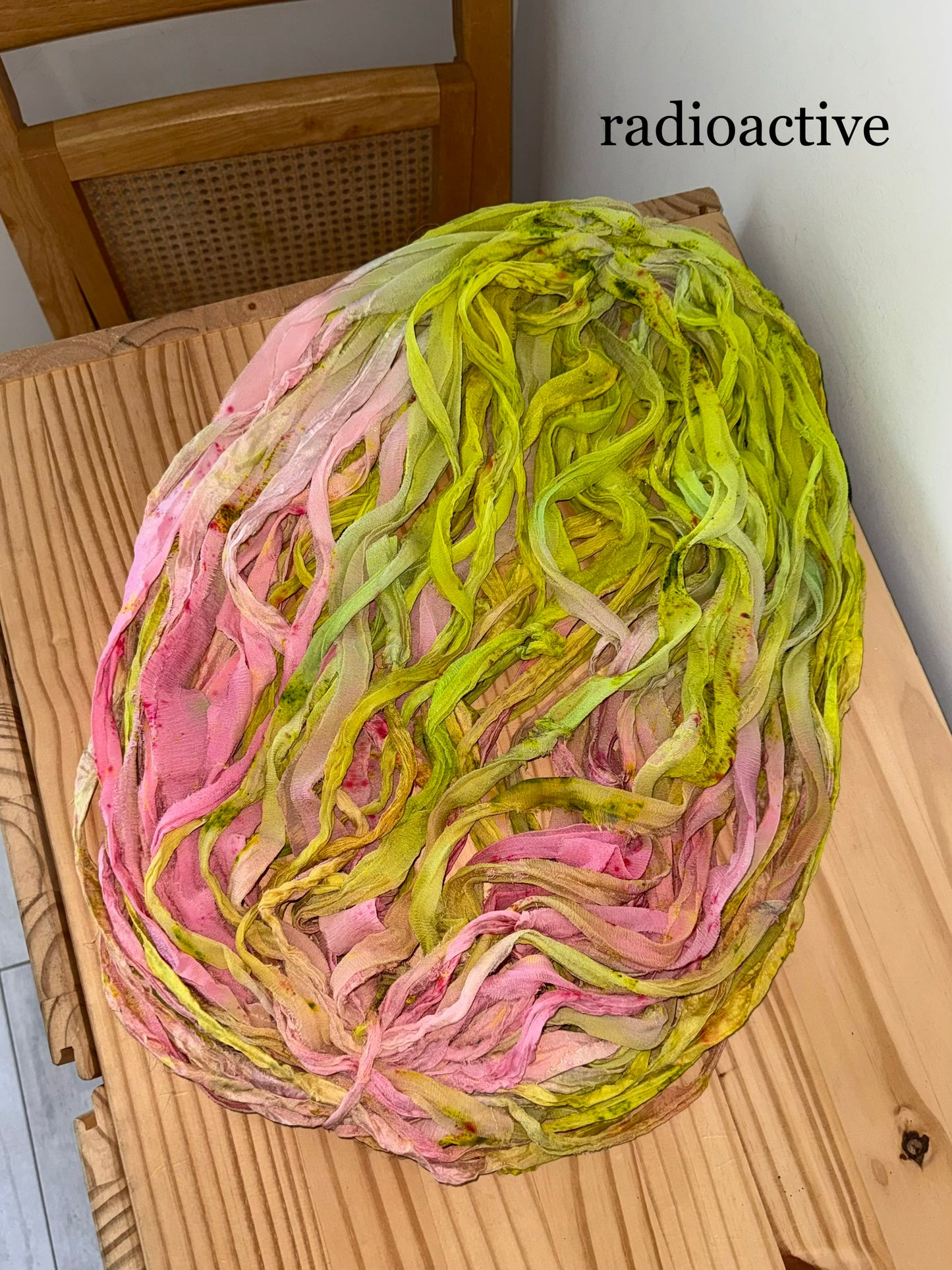 hand-dyed chiffon silk ribbon
