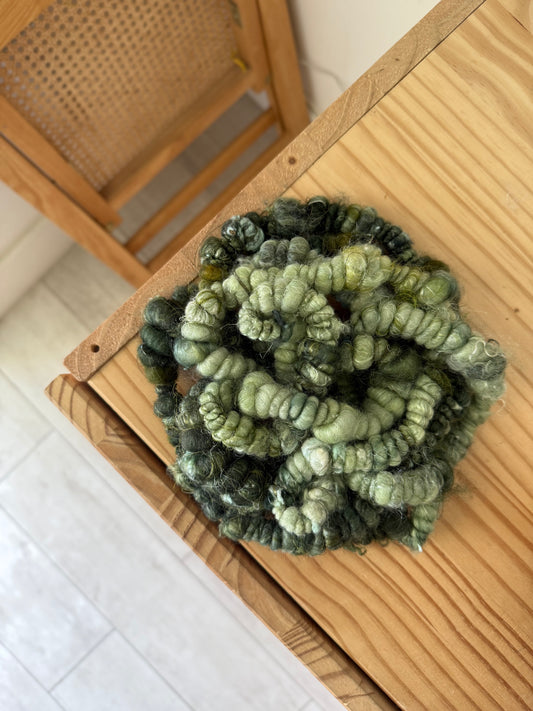 teal & mint green chunky art yarn