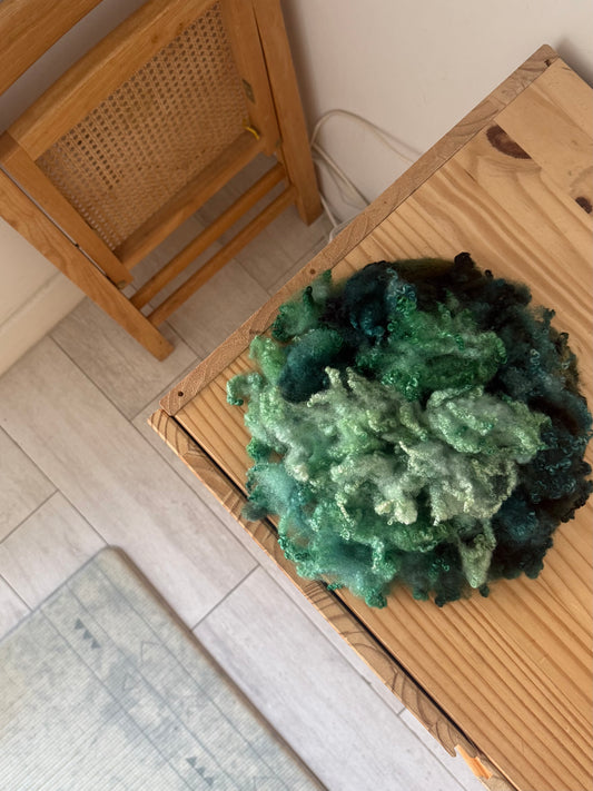 bluefaced leicester locks - blue lagoon