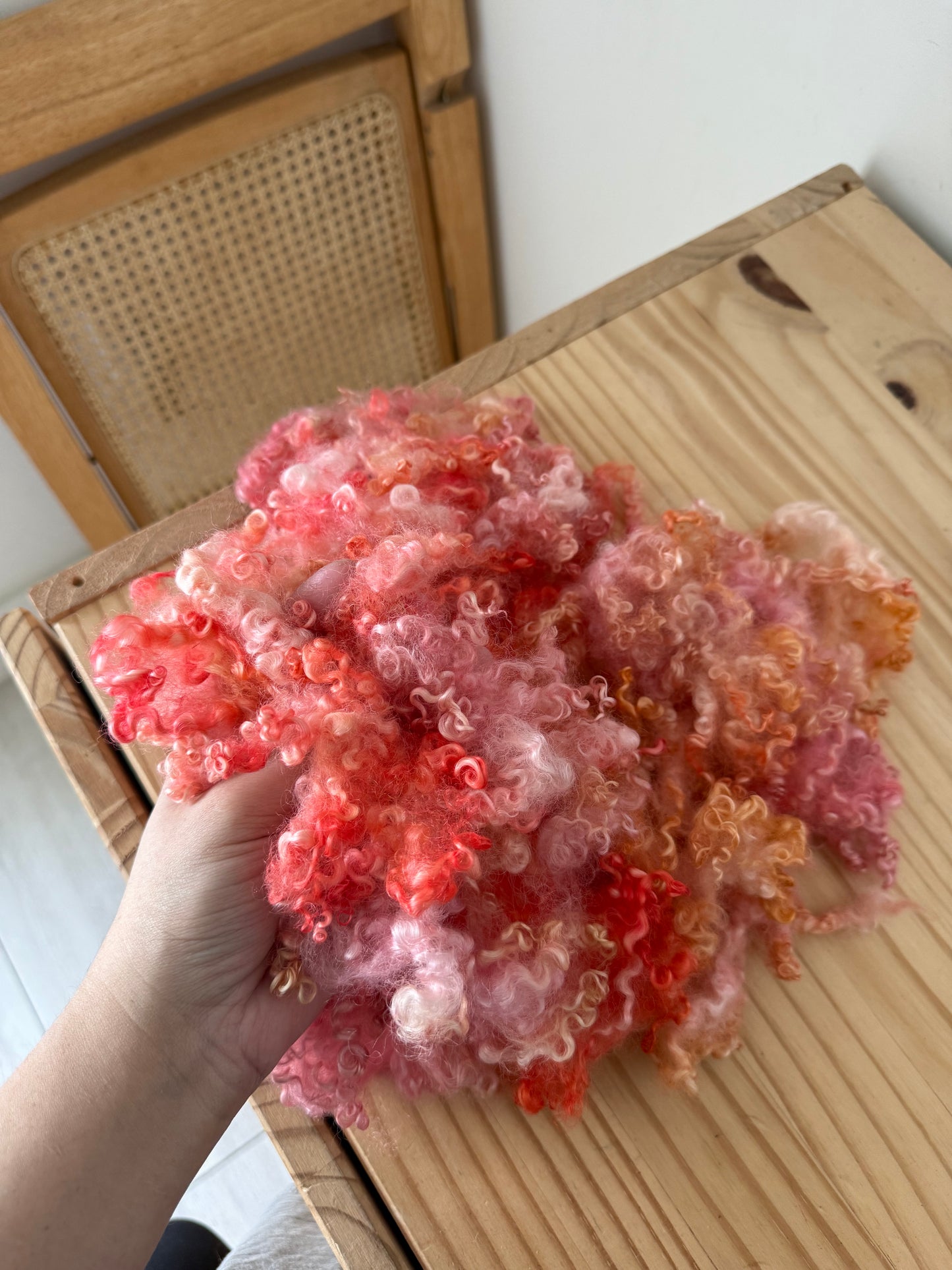 wensleydale locks - bright apricot & peach