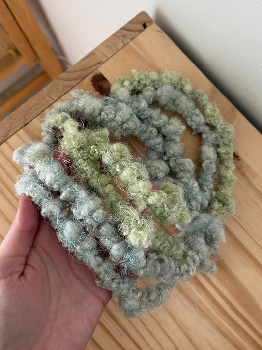 bfl lockspun coils art yarn